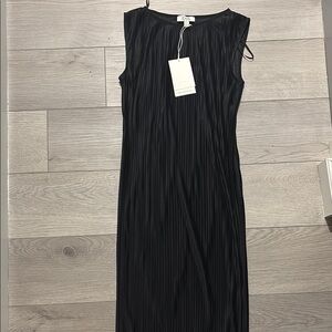 COS Black Sheath Midi Dress Crew Neck Sleeveless